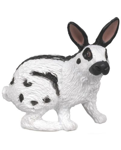 Figurica Papo Farmyard Friends – Bijeli zeko s crnim ušima - 1