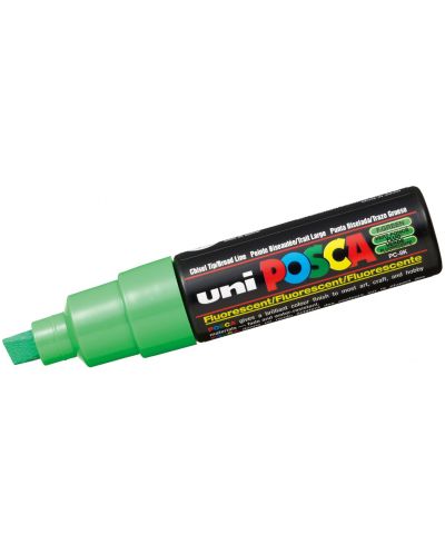 Permanentni marker zakošenog vrha Uni Posca - PC-8K, 8 mm, fluorescentno zeleni - 1