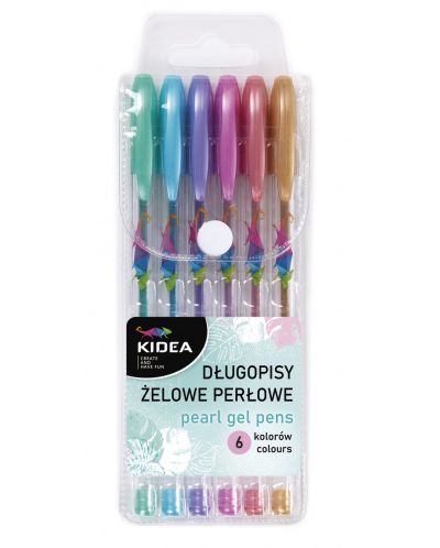 Biserne gel kemijske olovke Kidea - 6 boja - 1