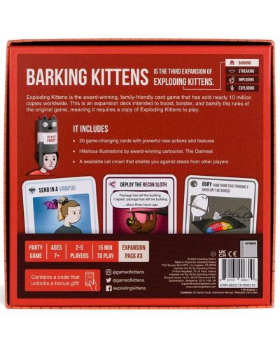 Proširenje za društvenu igru Exploding Kittens - Barking Kittens - 3