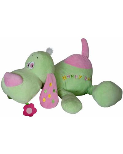 Plišana igračka Amek Toys - Ležeći pas, zeleni, 65 cm - 1