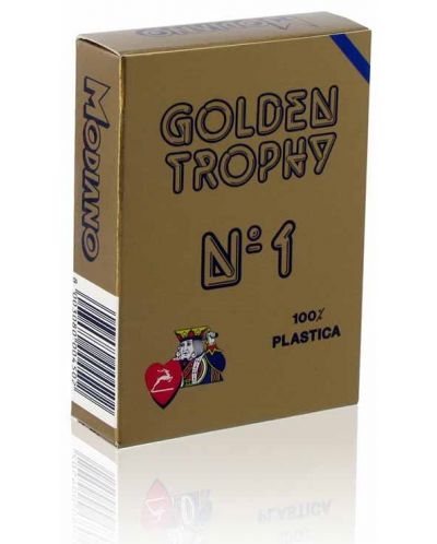 Plastične karte za igranje Golden Trophy - plava pozadina - 1