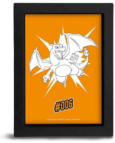 Plakat s okvirom The Good Gift Games: Pokemon - Charizard (POP Color) - 1