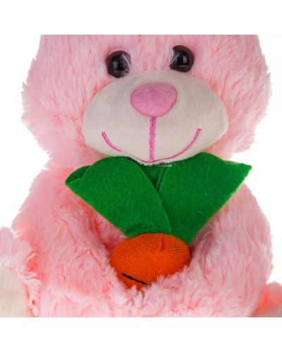 Plišani zeko Tea Toys - Benny, 28 cm, s mrkvom, roza - 3