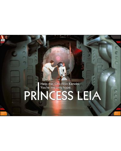 Plakat s okvirom SD Toys Movies: Star Wars - Leia Help Me - 1