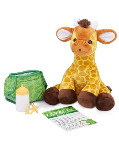 Plišana igračka Melissa & Doug - Beba žirafa, s dodacima - 1