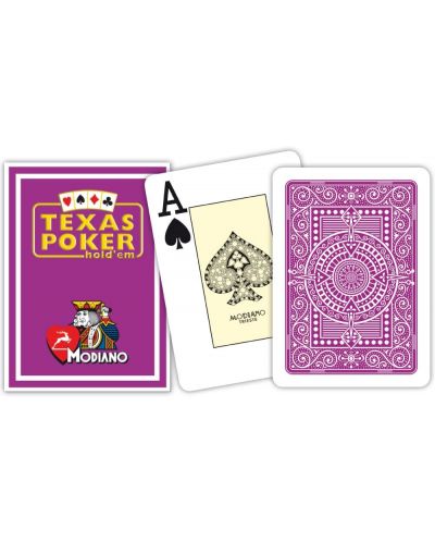 Plastične poker karte Texas Poker - ljubičasta leđa - 2