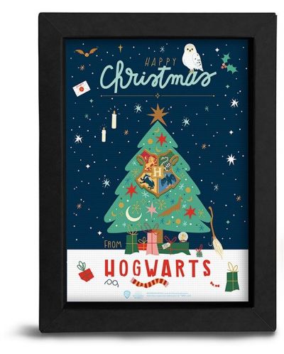 Plakat s okvirom The Good Gift Movies: Harry Potter - Happy Christmas from Hogwarts - 1