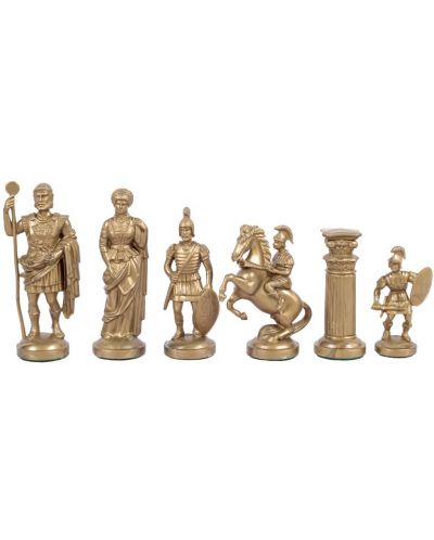 Plastične šahovske figure Sunrise - Roman, golden/black - 3