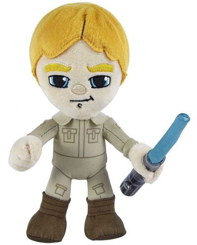 Plišana figura Mattel Movies: Star Wars - Luke Skywalker with Lightsaber (Light-Up), 19 cm - 1