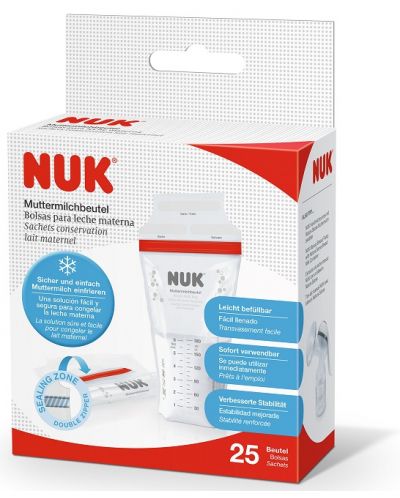 Vrećice za majčino mlijeko Nuk, 25 komada - 1