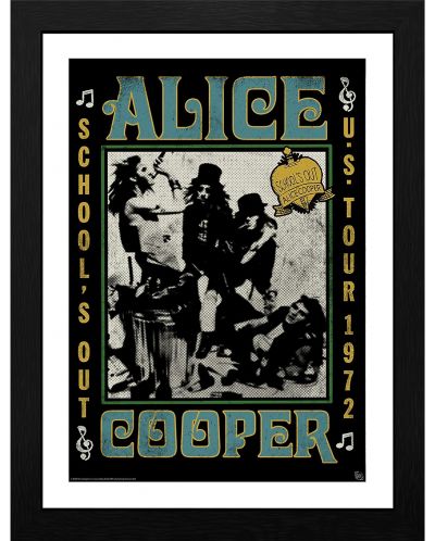 Plakat s okvirom GB eye Music: Alice Cooper - School's out Tour - 1