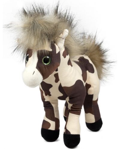 Plišana igračka Amek Toys - Pjegavi konj s bež grivom, 30 cm - 1