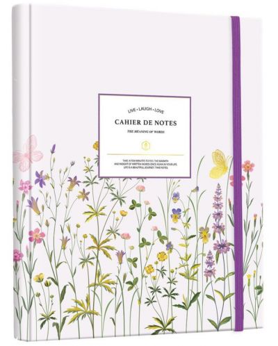 Planer Victoria's Journals Florals - Svijetloljubičasti, skrivena spirala, tvrdi uvez, u redovima - 1