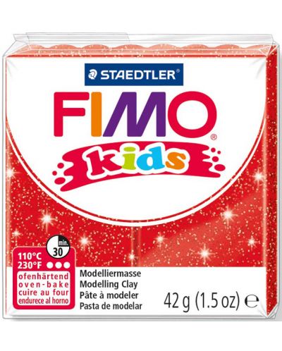 Polimerna glina Staedtler Fimo Kids - blistava crvena boja - 1