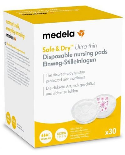 Jastučići za majčino mlijeko Medela - Safe&Dry Ultra Thin, 30 komada - 4