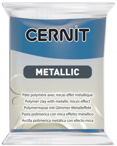 Polimerna glina Cernit Metallic - Plava, 56 g - 1