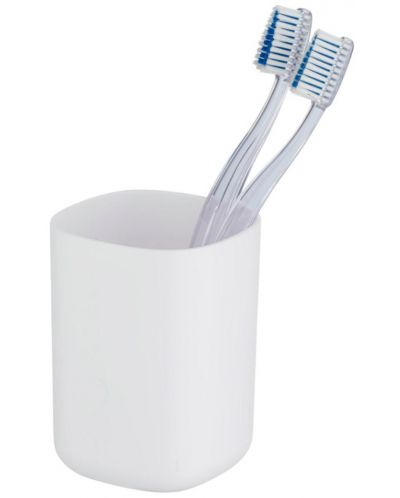 Držač četkica za zube Wenko - Davos, 7.7 х 10.5 cm, bijeli mat - 1