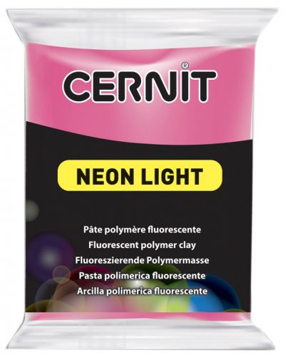 Polimerna glina Cernit Neon Light - Ciklama, 56 g - 1