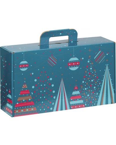 Poklon kutija Giftpack Bonnes Fêtes - Plava, 33 cm - 1
