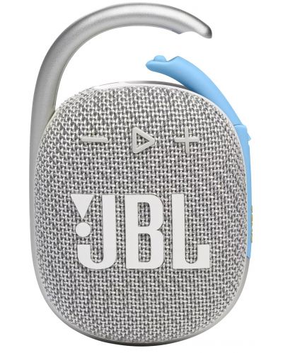 Prijenosni zvučnik JBL - Clip 4 Eco, bijelo/srebrni - 1