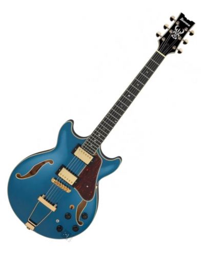 Poluakustična gitara Ibanez - AMH90, Prussian Blue Metallic - 1