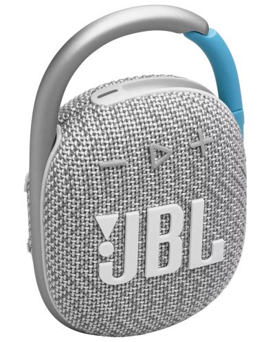 Prijenosni zvučnik JBL - Clip 4 Eco, bijelo/srebrni - 3
