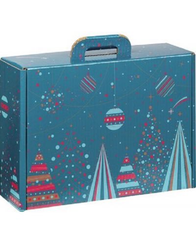 Poklon kutija Giftpack Bonnes Fêtes - Plava, 34.2 cm - 1