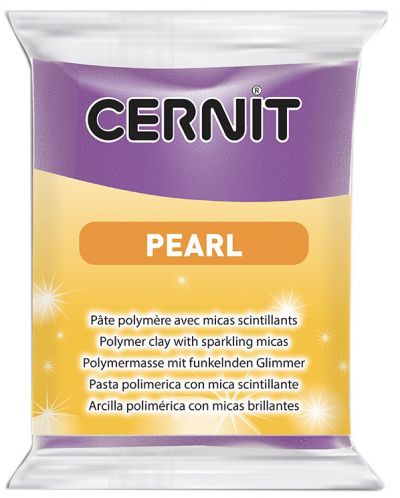 Polimerna glina Cernit Pearl - Ljubičasta, 56 g - 1