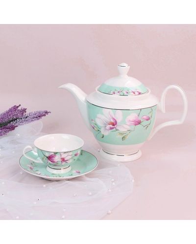 Porculanski set za čaj Morello - Tiffany Blue Magnolia, 16 dijelova - 2