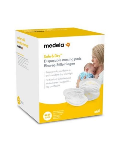 Jastučići za majčino mlijeko Medela - Safe&Dry, 60 komada - 3