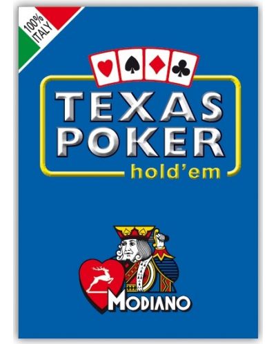 Poker karte Texas Hold’em Poker Modiano - plava leđa - 1