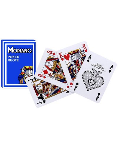 Poker karte Modiano Poker Route - plava poleđina - 1