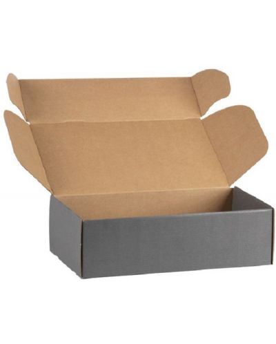 Poklon kutija Giftpack - 34.2 x 25 x 11.5 cm, kraft i siva - 3