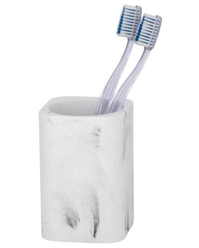 Držač četkica za zube Wenko - Desio, 7.7 х 11 х 7.6 cm, bijeli - 1