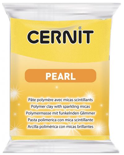 Polimerna glina Cernit Pearl - Žuta, 56 g - 1