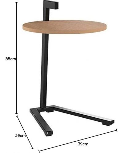 Pomoćni stol Kela - OAK,drvo i crni mat - 2