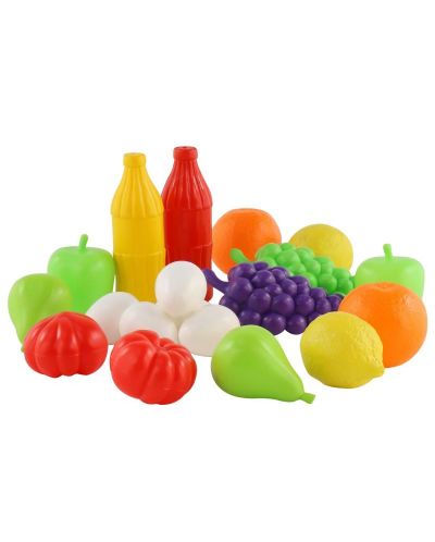 Set za igru Polesie Toys - Voće i povrće, 19 artikala - 1