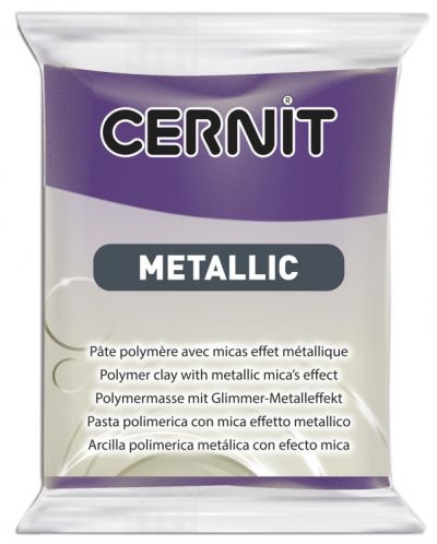 Polimerna glina Cernit Metallic - Ljubičasta, 56 g - 1