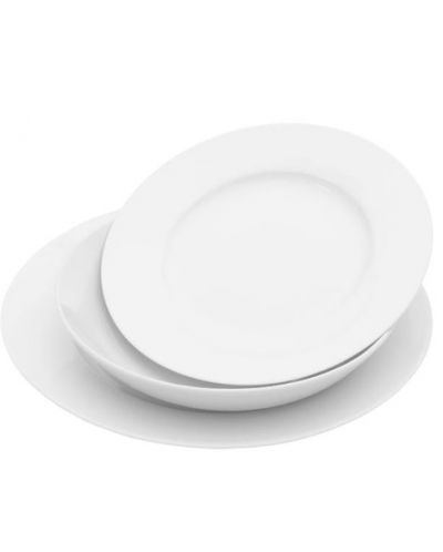 Servis za jelo od porculana HIT - 18 dijelova, bijeli - 2