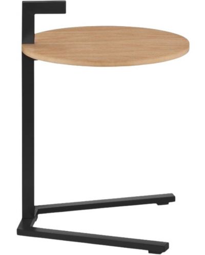 Pomoćni stol Kela - OAK,drvo i crni mat - 1