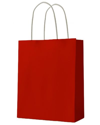 Poklon vrećica S. Cool - kraft, crvena, L - 1