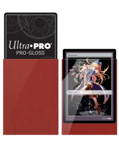 Štitnici za karte Ultra Pro - PRO-Gloss Small Size, Red (60 kom.) - 2