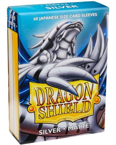 Štitnici za kartice Dragon Shield Sleeves - Small Matte Silver (60 komada) - 1