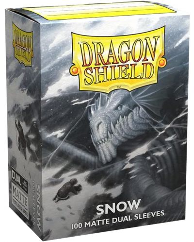 Štitnici za kartice Dragon Shield Dual Sleeves - Matte Snow (100 komada) - 1