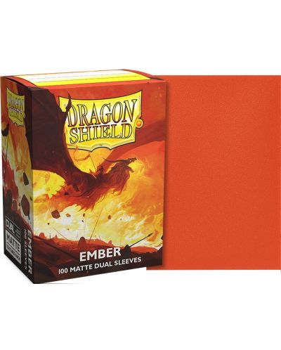 Štitnici za kartice Dragon Shield Dual Sleeves - Matte Ember (100 komada) - 2