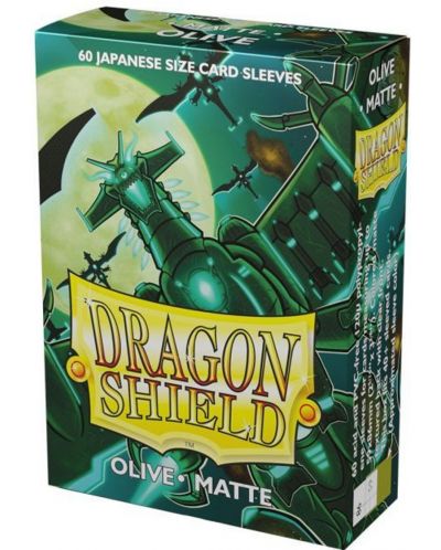 Štitnici za kartice Dragon Shield Sleeves - Small Matte Olive (60 komada) - 1