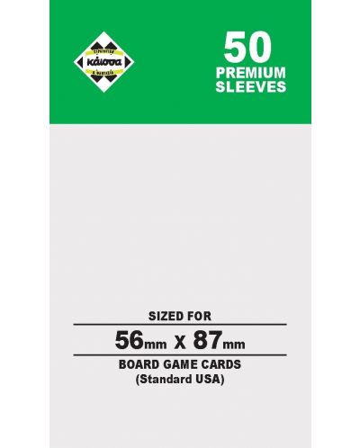 Štitnici za kartice Kaissa Premium Sleeves 56 x 87 mm (Standard USA) - 50 kom. - 1