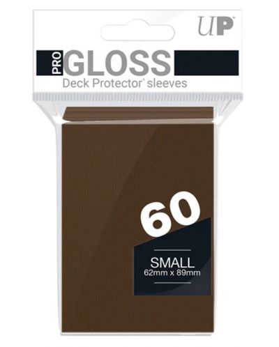 Štitnici za karte Ultra Pro - PRO-Gloss Small Size, Brown (60 kom.) - 1