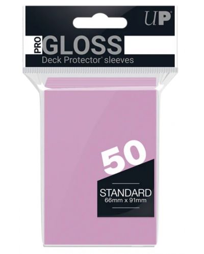 Štitnici za karte Ultra Pro - PRO-Gloss Standard Size, Pink (50 kom.) - 1